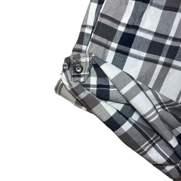 Lane Bryant Black and White Plaid Checkered 100% Cotton Shorts Size 22 - Picture 5 of 12